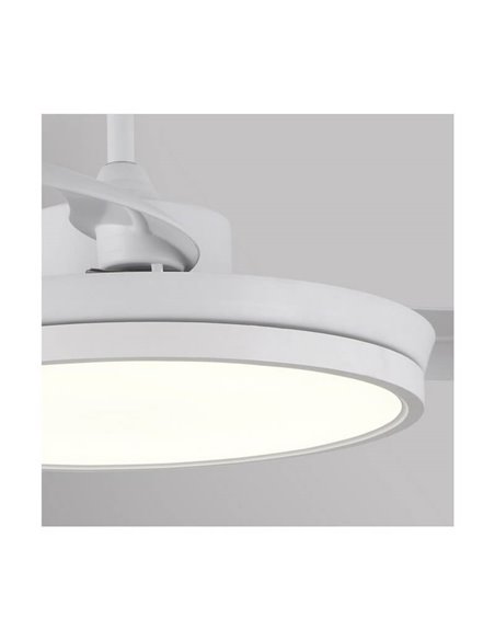 Ventilador DC ARECA blanco Led 48W CCT