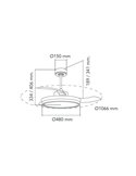Ventilador DC ARECA blanco Led 48W CCT