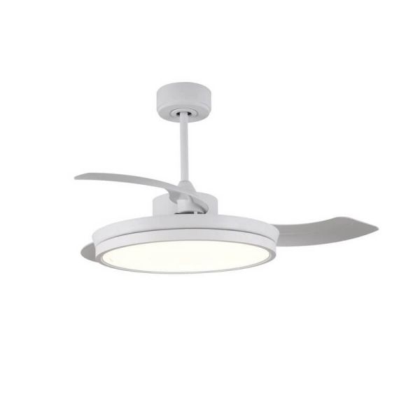 Ventilador ARECA DC branco Led 48W CCT
