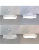Ventilador DC ARECA blanco Led 48W CCT