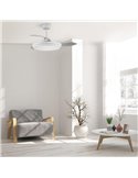 Ventilador DC ARECA blanco Led 48W CCT