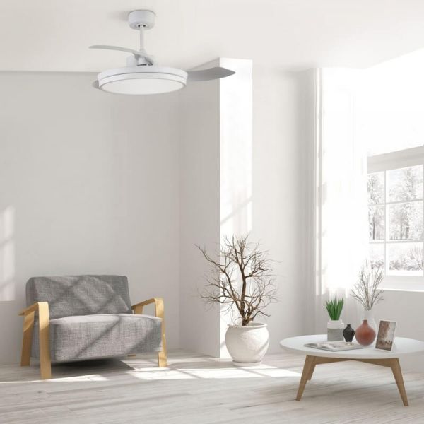 Ventilador DC ARECA blanco Led 48W CCT