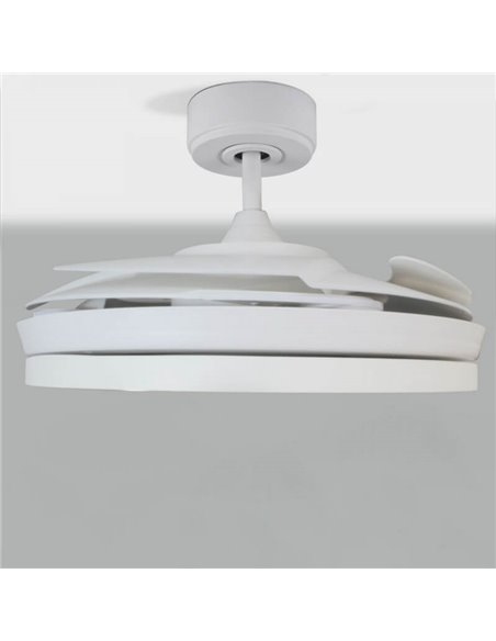 Ventilador DC ARECA blanco Led 48W CCT