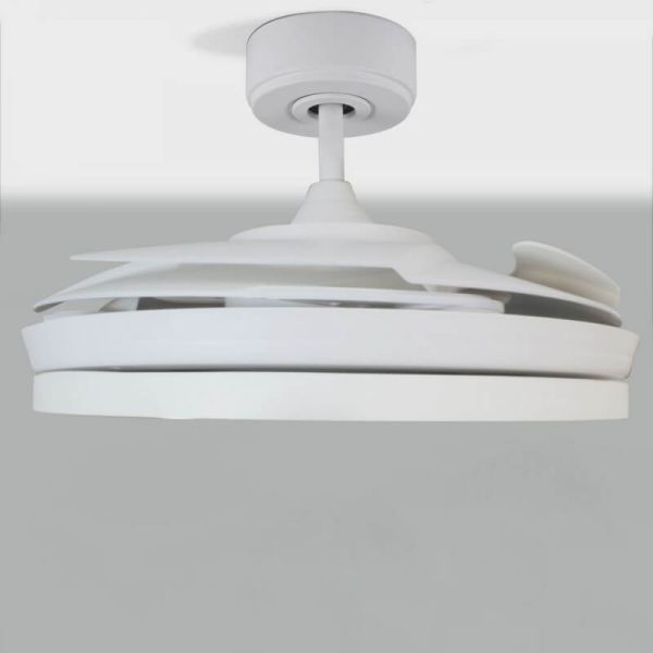 Ventilador ARECA DC branco Led 48W CCT