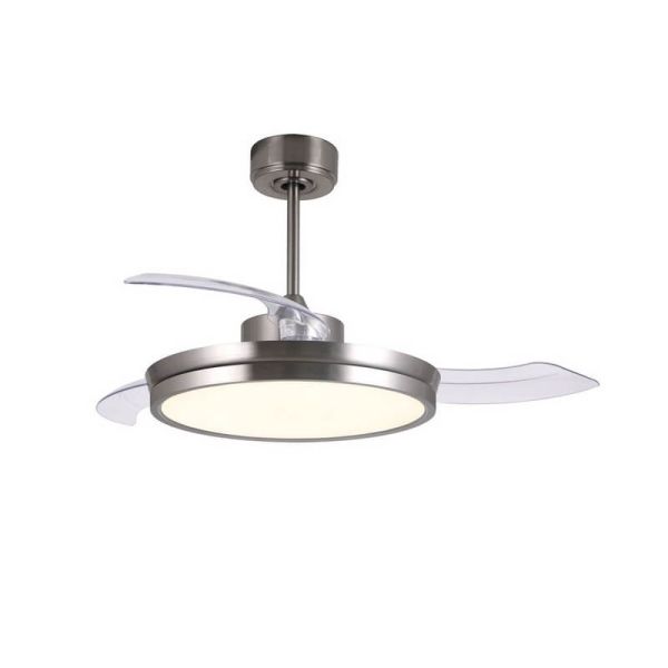 Ventilador DC ARECA níquel LED 45W 3500Lm CCT