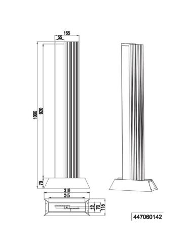 Poste LED minimalista para exterior MARIZA ↕100cm 3000K IP65 | LeonLeds