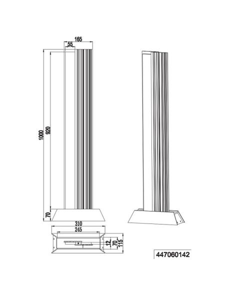 Poste LED minimalista para exterior MARIZA ↕100cm 3000K IP65 | LeonLeds