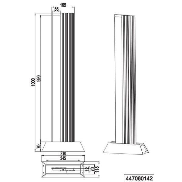 Poste para Exterior LED Minimalista MARIZA ↕100cm 3000K IP65 | LeonLeds
