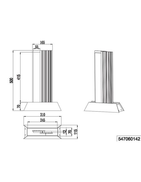 Baliza para Exterior LED Sencilla MARIZA ↕50cm 11W 3000K IP65 | LeonLeds