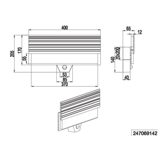 MARIZA Applique d'extérieur LED avec détecteur de mouvement ↔40cm 10W IP44 | LéonLeds