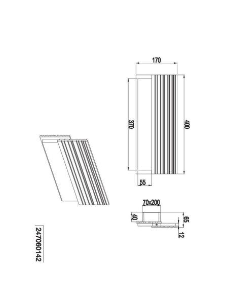 Aplique de Pared Exterior LED MARIZA ↔40cm 10W 3000K IP44 | LeonLeds