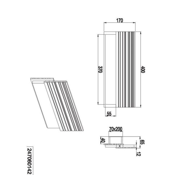 Aplique de Pared Exterior LED MARIZA ↔40cm 10W 3000K IP44 | LeonLeds