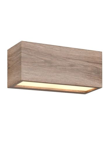 Aplique de Pared Exterior Efecto Madera ↔25cm MAYENNE IP44 | LeonLeds
