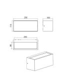 Aplique de Pared Exterior Efecto Madera ↔25cm MAYENNE IP44 | LeonLeds