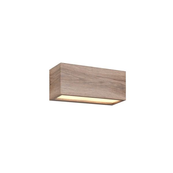 Aplique de Pared Exterior Efecto Madera ↔25cm MAYENNE IP44 | LeonLeds