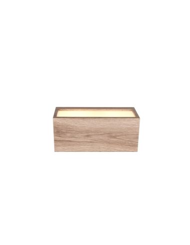 Aplique de Pared Exterior Efecto Madera ↔25cm MAYENNE IP44 | LeonLeds