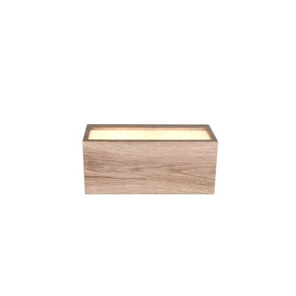 Aplique de Pared Exterior Efecto Madera ↔25cm MAYENNE IP44 | LeonLeds