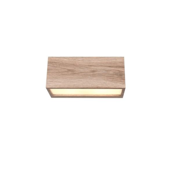 Aplique de Pared Exterior Efecto Madera ↔25cm MAYENNE IP44 | LeonLeds
