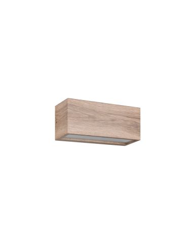 Aplique de Pared Exterior Efecto Madera ↔25cm MAYENNE IP44 | LeonLeds