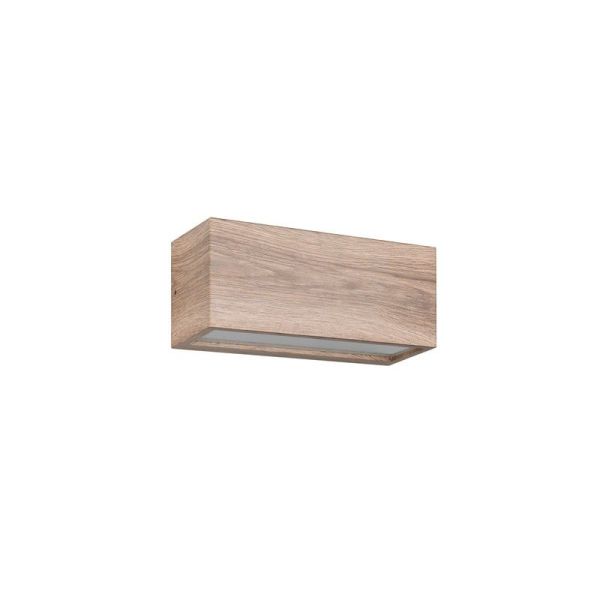 Aplique de Pared Exterior Efecto Madera ↔25cm MAYENNE IP44 | LeonLeds