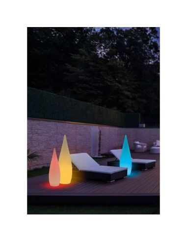 Lámpara de pie Exterior LED RGB PALMAS Tamaño ↕80cm Batería Recargable| LeonLeds