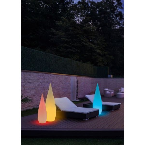 Candeeiro de pé LED RGB PALMAS para exterior Tamanho ↕80cm Bateria recarregável | LeonLeds