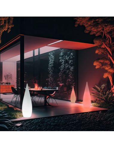 Lámpara de pie Exterior LED RGB PALMAS Tamaño ↕120cm | LeonLeds