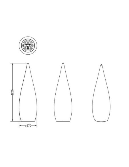 Lampadaire d'extérieur LED RGB PALMAS Taille ↕120cm | LéonLeds