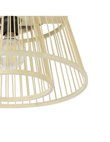 Plafonnier en bois HYKEHAM Ø 38cm E27