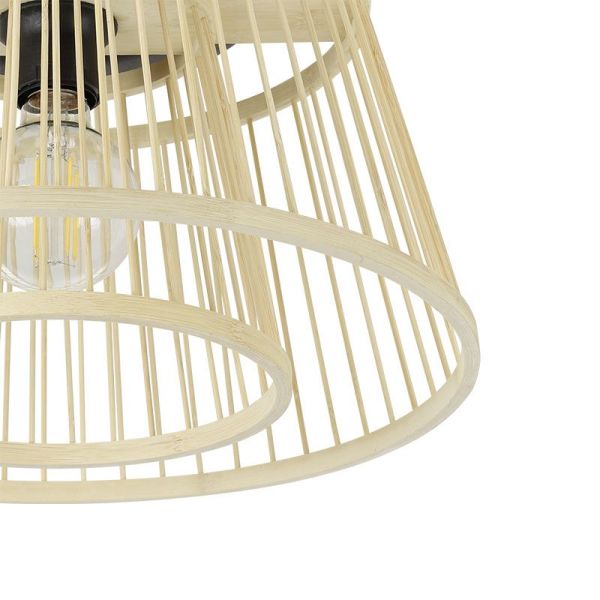 Lámpara de techo de madera HYKEHAM Ø 38cm E27