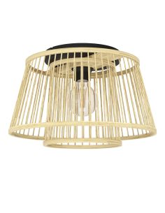 Lámpara de techo de madera HYKEHAM Ø 38cm E27