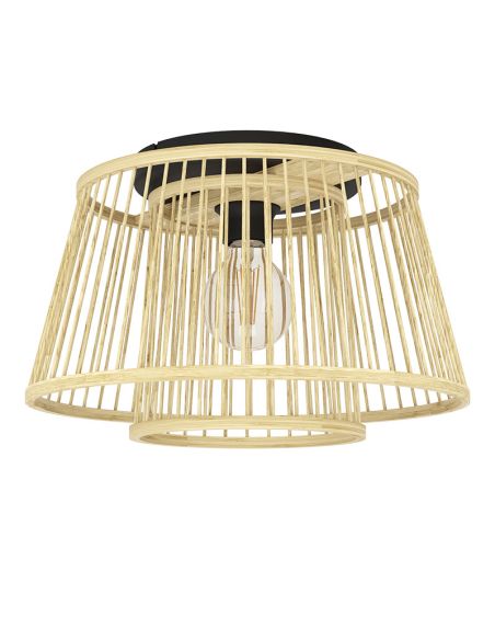 Lámpara de techo de madera HYKEHAM Ø 38cm E27