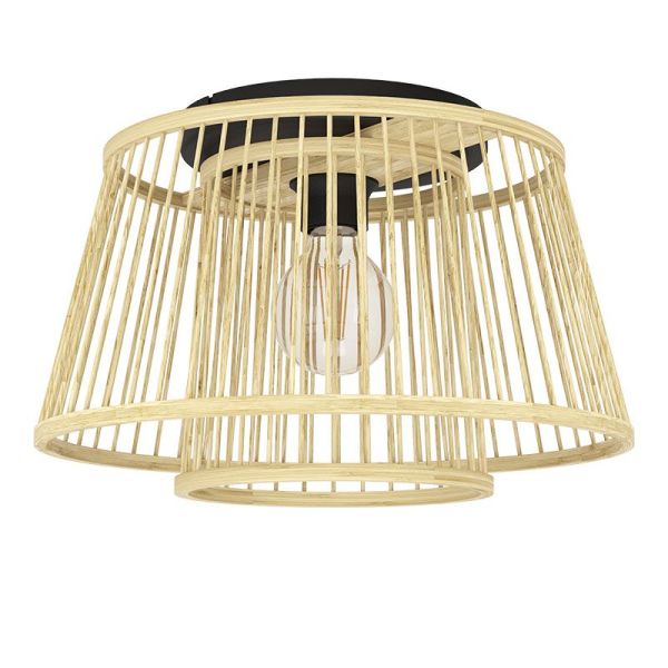Lámpara de techo de madera HYKEHAM Ø 38cm E27