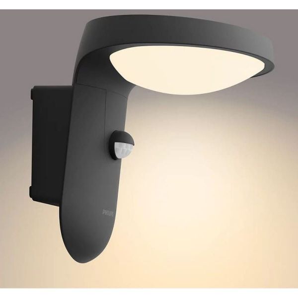 Aplique de Pared LED Exterior TYLA Sensor de Movimiento y Crepuscular 2700K | LeonLeds