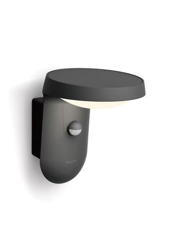 Aplique de parede LED para exterior TYLA com sensor de movimento e crepúsculo 2700K | LeonLeds