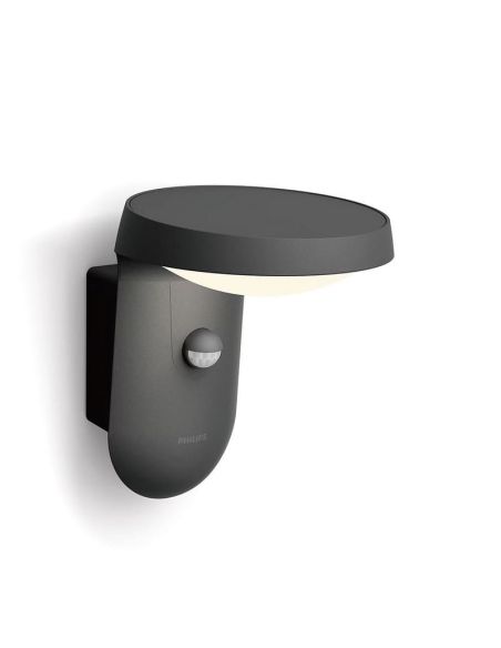 Aplique de parede LED para exterior TYLA com sensor de movimento e crepúsculo 2700K | LeonLeds