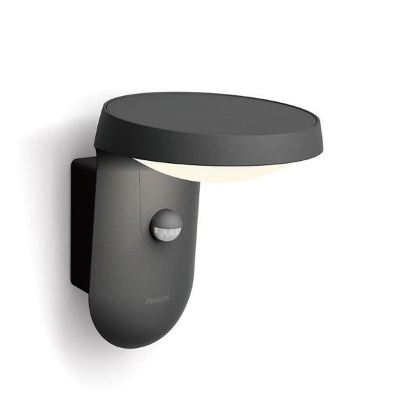 Aplique de Pared LED Exterior TYLA Sensor de Movimiento y Crepuscular 2700K | LeonLeds