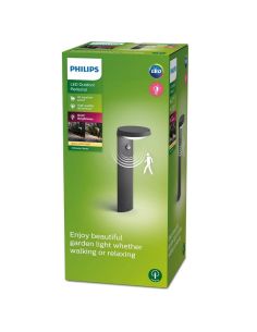 Balise LED extérieure moderne TYLA Capteur de mouvement et de crépuscule 2700K | LéonLeds 2