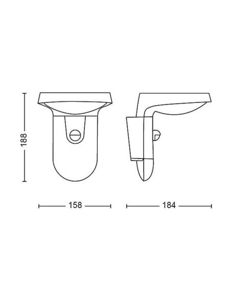 Aplique de Pared LED Exterior TYLA Sensor de Movimiento y Crepuscular 4000K| LeonLeds