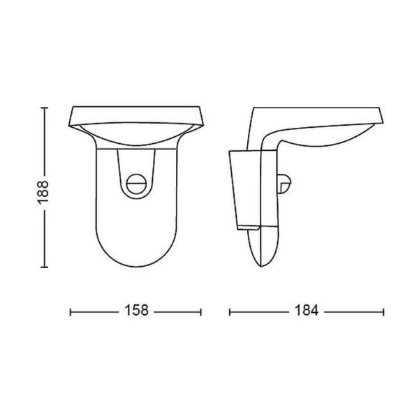 Aplique de Pared LED Exterior TYLA Sensor de Movimiento y Crepuscular 4000K| LeonLeds