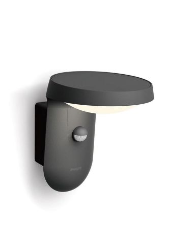 Aplique de parede LED para exterior TYLA com sensor de movimento e crepúsculo 4000K | LeonLeds