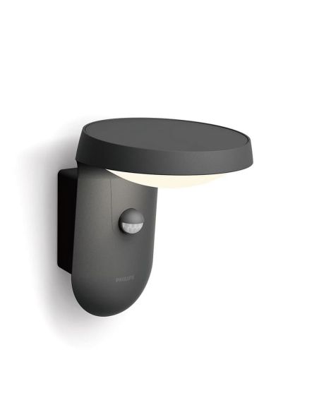 Aplique de parede LED para exterior TYLA com sensor de movimento e crepúsculo 4000K | LeonLeds