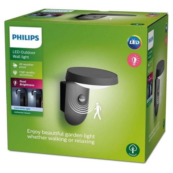 Aplique de Pared LED Exterior TYLA Sensor de Movimiento y Crepuscular 4000K| LeonLeds