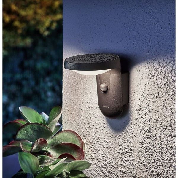 Aplique de Pared LED Exterior TYLA Sensor de Movimiento y Crepuscular 4000K| LeonLeds