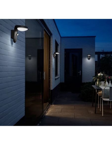 Aplique de Pared LED Exterior TYLA Sensor de Movimiento y Crepuscular 4000K| LeonLeds