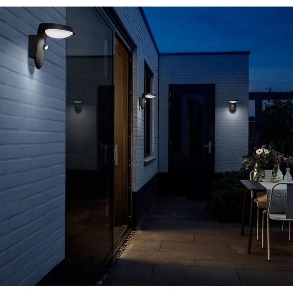 Aplique de Pared LED Exterior TYLA Sensor de Movimiento y Crepuscular 4000K| LeonLeds