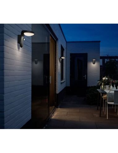 TYLA Outdoor LED Solar Wall Light Sensor de movimento 2700K Ultra Eficiente Solar | LeonLeds