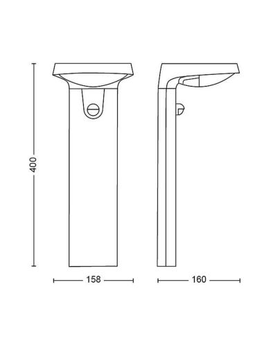 TYLA Solar LED Sensor de movimento de farol externo 2700K Solar ultra eficiente | LeonLeds