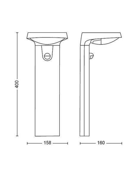 TYLA Solar LED Sensor de movimento de farol externo 2700K Solar ultra eficiente | LeonLeds
