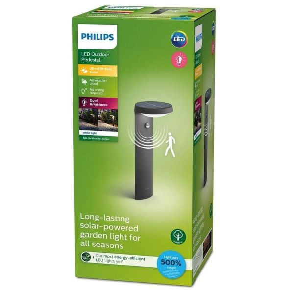 Baliza Exterior LED Solar TYLA Sensor de Movimiento 2700K Ultra Efficient Solar | LeonLeds